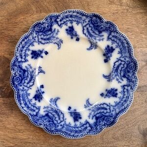 Antique 1891-1914 Flow Blue & White Plate Grindley ASHBURTON Pattern. 9"